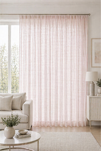 Premier Home Zlatna roza tkanina za zavese 300X270 1x2.5 nabora