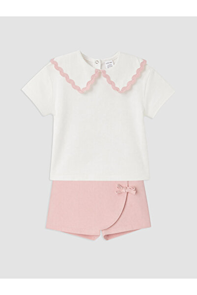 LC Waikiki Quality Pieces from Çelebi Store Baby Girl T-Shirt and Shorts Set