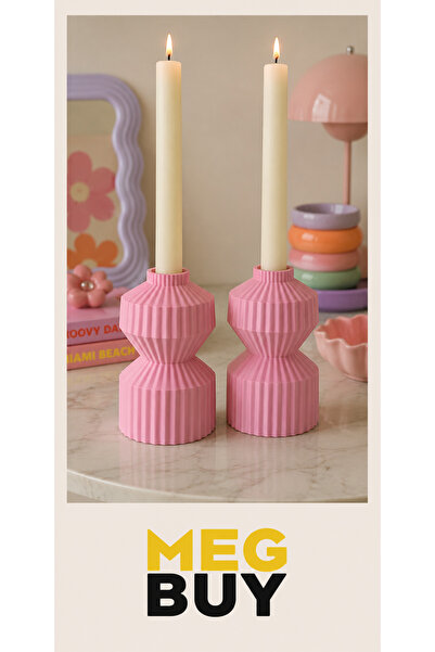 MEGBUY Geometrik Mumluk 2'li Set