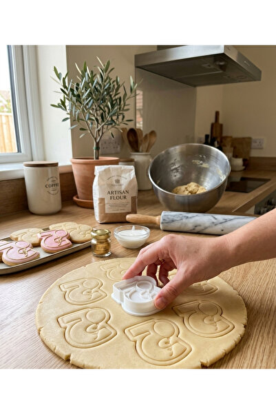 Onflow 5 Year Old Cookie Mold and Cake Set with Balloons - 5. Birthday Cookie...