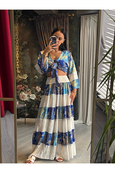 Mazelf Baby&Kids Wear Marbella Bohemian Skirt Silk Set