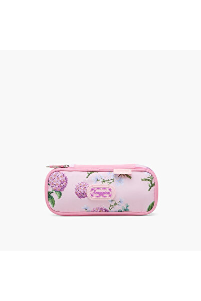 Sensazioni Floral Print Pencil Pouch with Zip Closure