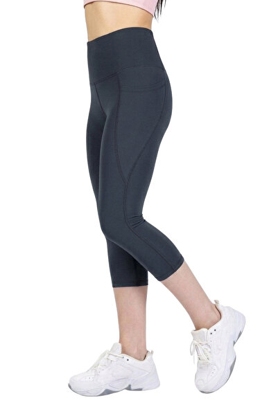 The Step Sports Αθλητικό κολάν ψηλόμεσο Nova Anthracite Capri με τσέπες