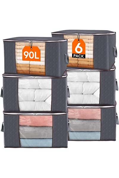 Urban URBANNX 6 Packs Clothes Storage Bag, Storage Bins for Clothes, Blankets...