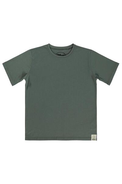 Civil Boys Basic Surf Label T-Shirt for Ages 10-13 - Khaki