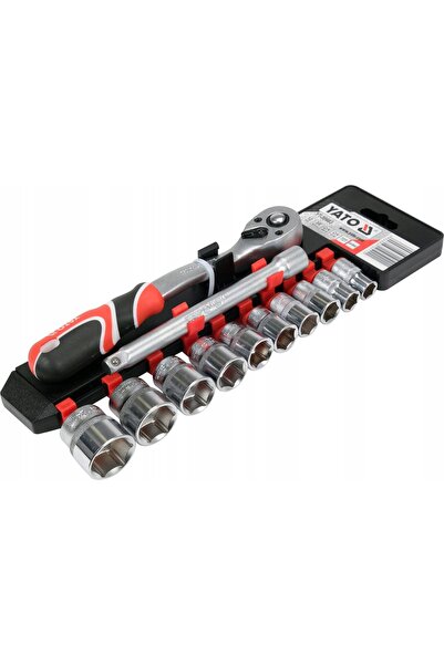 yato SET COMPLET DE CAPACE CU ACCESORII RATCHET 3/8 " 12CZ YT-38683
