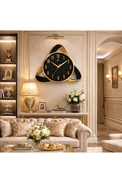 Vivendo Ceas de perete decorativ modern 51x47 cm – design elegant cu accente ...