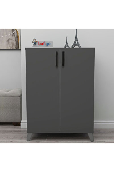 Vivendo Ceren multifunctional shoe rack with 2 doors and 4 interior shelves, ...