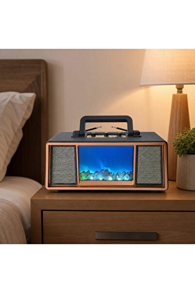 Vivendo Boxa Bluetooth retro FP-392-S, 34W, lumina ambientala tip flacara, ra...