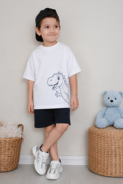 Belya Kids Wear Boy's Oversize T-Shirt Bottom 2 Thread Shorts Premium Quality...