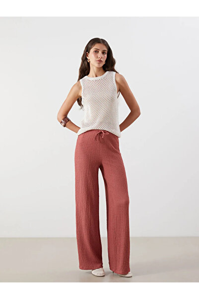 LC Waikiki Ecru Crew Neck Openwork Women's Knitwear Undershirt