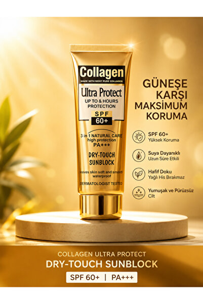ROBLE Collagen Ultra Protect SPF 60+ Güneş Korumalı Krem PA+++ Dry Touch Suya...