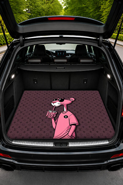 Dormot Universal 100x80 cm Pink Panther Desenli Bagaj Halısı ve Bagaj Matı Di...