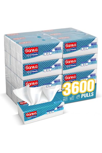 Sanita Club Sanita Interfold Towels Multipurpose tissues – 24 Packs, 3,600 Pu...
