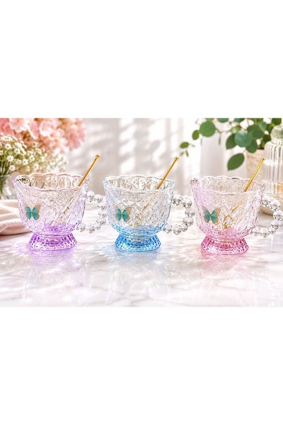 Shopping Fashion Cup with Butterfly Pattern for Coffee and Tea