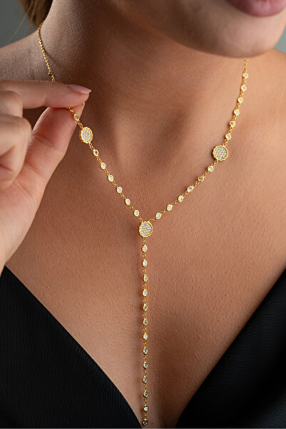 Silvano Jewelry 925 Ayar Gümüş Çiçekli Suyolu Y Kolye