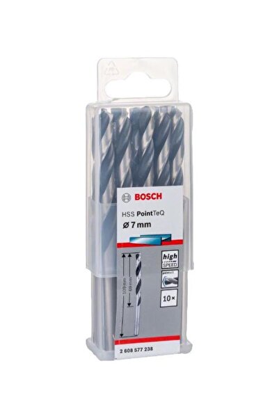 Bosch HSS PointTeQ Matkap Uç Metal 7x69x109mm 10 Parça