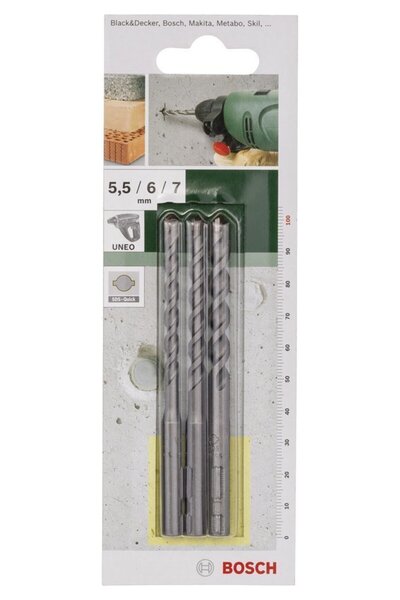 Bosch SDS-Quick 5,5-6-7 mm Uneo Beton Matkap Ucu Seti 2609256909