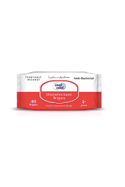 COOL & COOL Disinfectant Wipes - 40's - Antibacterial Skin Wipes with Vitamin...