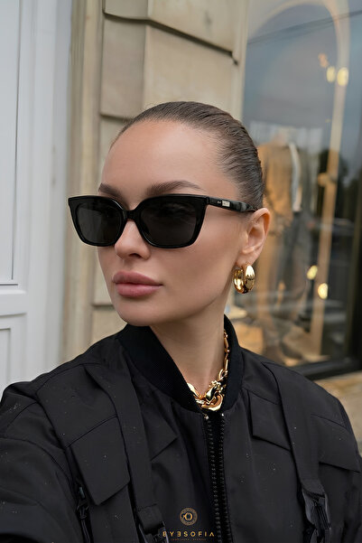 Eyesofia Luxury Unisex Black Ultra Light Black Sunglasses with Uv400 Filter