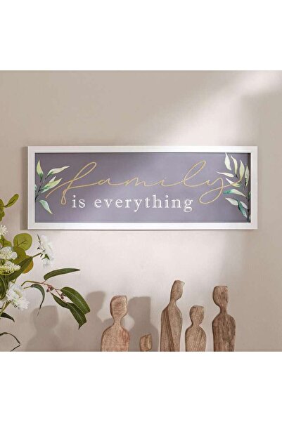 PAN HOME Family Wall Art 62.8x23.2cm - White
