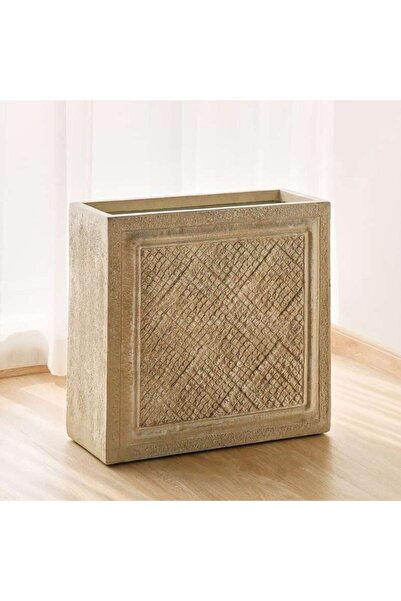 PAN HOME Elish Polyresin Square Planter 60x26.5x58cm - Beige