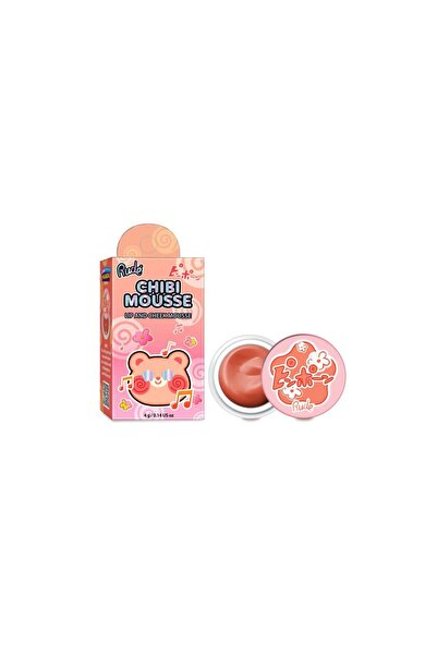 RUDE cosmetics 2 in 1 Blush & lip balm mousse type Chibi Mousse, shade Fuzzy,...
