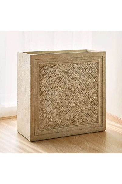 PAN HOME Elish Polyresin Square Planter 80x35x77.cm - Beige