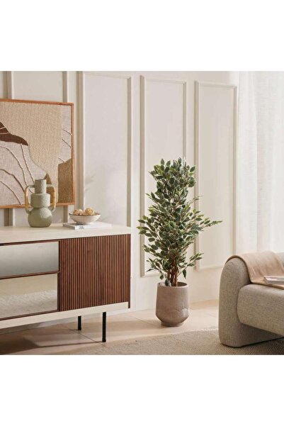 PAN HOME شجرة تين صناعية بارتفاع 130 سم - خضراء