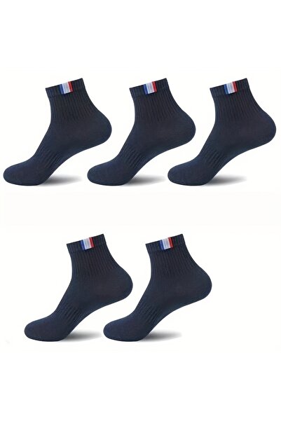 çorapmanya 5 Çift Erkek Yüksek Kalite Pamuk Spor Yarım Konç Çorap