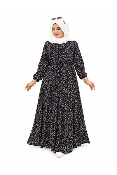 Ferace Women's Plus Size Crispy Fabric Button Dress