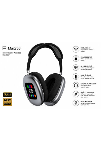Rio Bluetooth Kulaklık Kablosuz Kulaküstü Mini LED/LCD Gösterge Dijital Ekran...