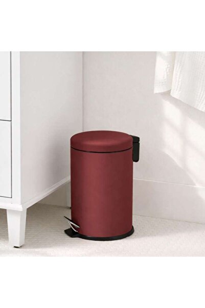 PAN HOME Daily Soft Close Metal Pedal Bin 26x20.5x31cm 5l - Burgundy