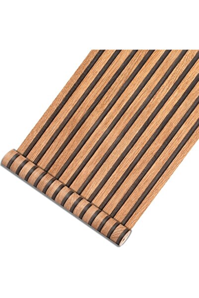 OEM Tapet Autocolant Tip Lamele 3D, Model Scânduri din Lemn, Rola 10 m, 45 cm...