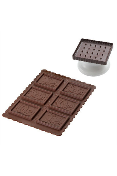 silikomart Decupator dreptunghiular pentru fursecuri 4.7 x 5.7 x H 0.5 cm, Fo...