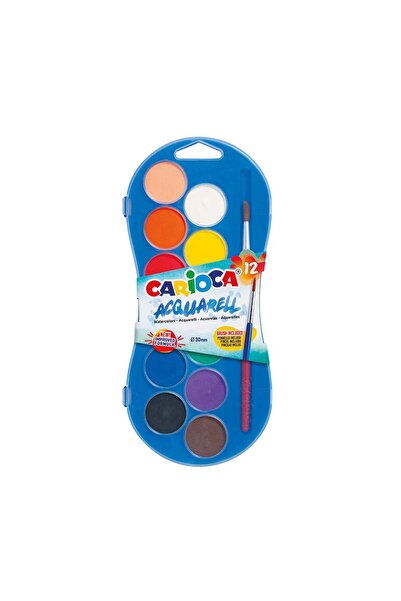 carioca Set 12 culori acuarele lavabile si pensula,