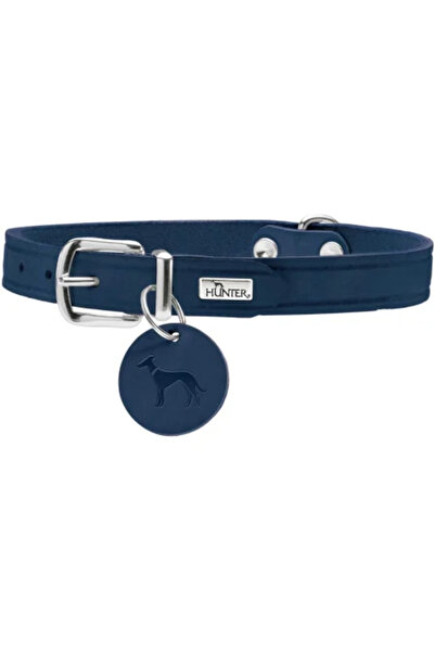 Hunter Zgardă de câine din piele Aalborg, Mărimea S, 42 cm