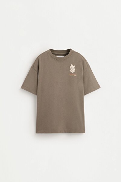 LEFTIES Arkası büyük boy baskılı t-shirt