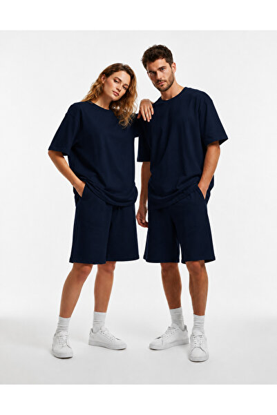 BayBayan Oversize Short Sleeve Shorts Suit Suitable for Women, Men, and Couples
