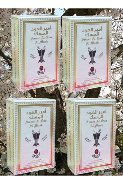 Al aqeeq 4 قطع عطر أمير العود والمسك 100 مل