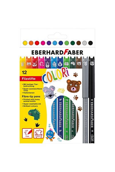 Eberhard Faber 12 χρωματιστές κηρομπογιές ζώων