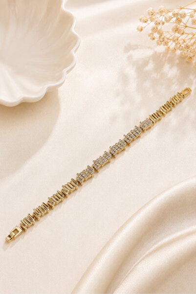 Archhazel Jewelery Xuping Baguette Zircon Stone Gold Women's Bracelet