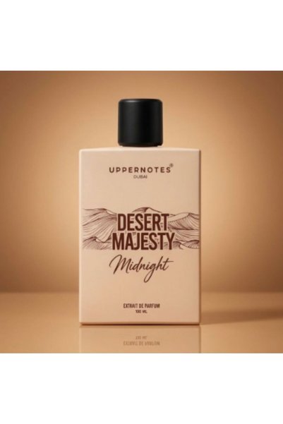 Uppernotes Desert Majesty Midnight Extrait De Parfum Unisex 100ml | Dark Oud Saffron Ambergris Cashmere | Luxury Oriental Long Lasting Fragrance UAE