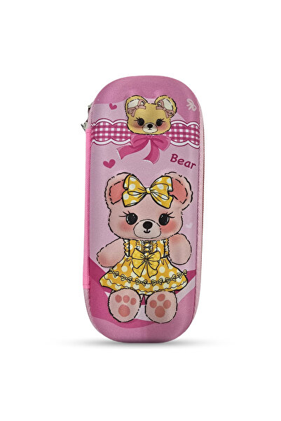 Cocobee Bear Pencil Case With Internal Mesh Pocket, Sturdy Build, Zipper Clos...