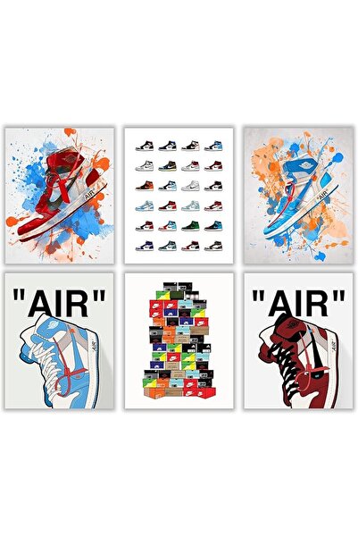 ESSESORIES Hypebeast Sneaker Aesthetic Poster Wall Art Set of 6 Room Decor Se...