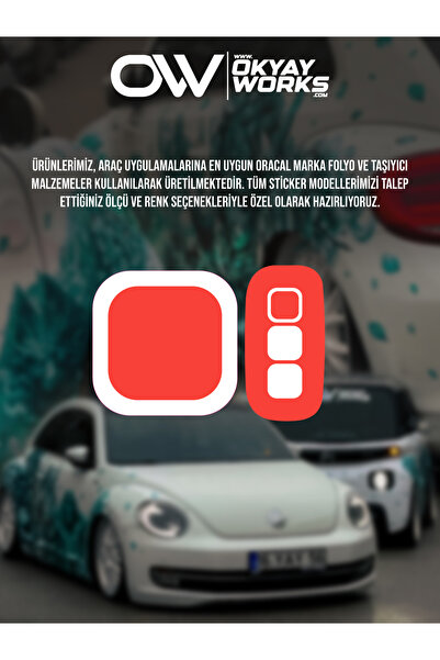OkyayWorks Citroen Ami Yeni Kasa Kapı ve Cam Sticker Etiket - Dark Side - Min...