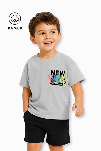 difa kids New York Printed Casual Short Sleeve Summer Boy's T-Shirt
