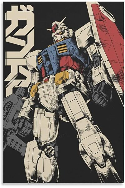 ESSESORIES RX 78 Gundam Anime Poster Wall Art Room Decor Self Adhesive