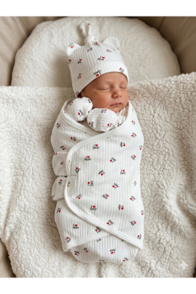 BİANCOFİGLİO Baby Swaddle with Hat