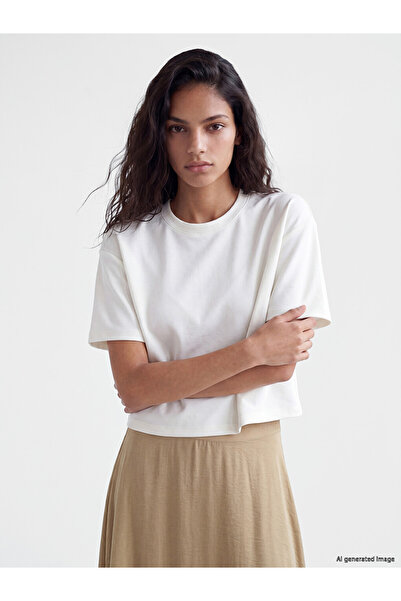 LC Waikiki Rmz Gi̇yi̇m Farkiyla Soft Touch Loose Fit Women's T-Shirt